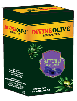 butterfly pea flower divine olive herbal tea